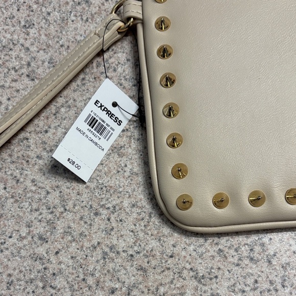 Express Beige Wristlet with Gold Accents - Picture 4 of 8